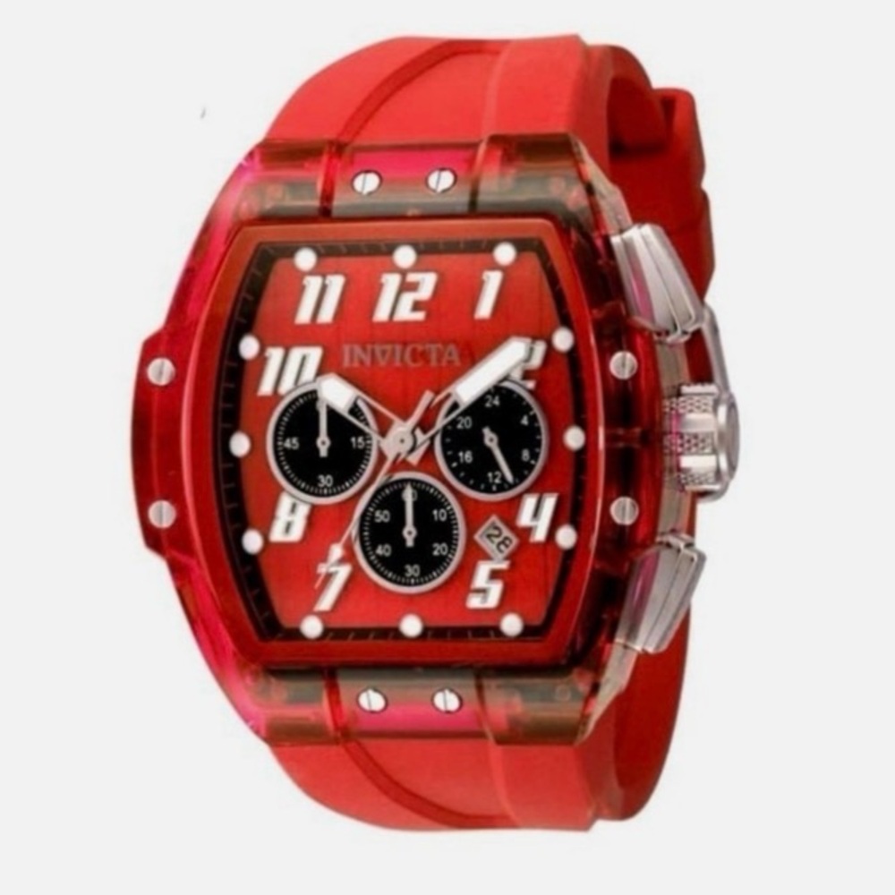 Invicta S1 Rally Chronograph GMT Date Quartz Red Dial Men's Watch
 47mm